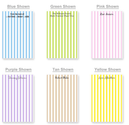 Donovan Designs Notepads - Pin Stripe