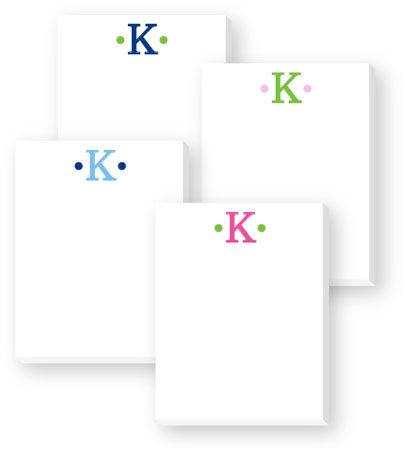 Cute Collection Notepads by Donovan Designs - Initial