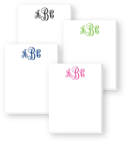 Cute Collection Notepads by Donovan Designs - Monogram