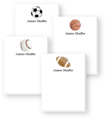 Cute Collection Notepads by Donovan Designs - Sports