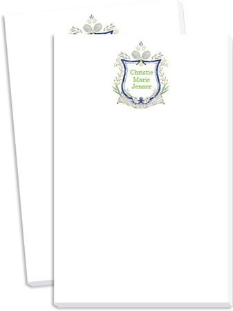 Donovan Designs Notepads - Tennis Crest