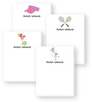 Cute Collection Notepads by Donovan Designs - Tennis