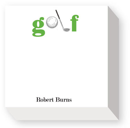 Chubbie Notepads by Donovan Designs (Golf)