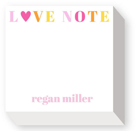 Chubbie Notepads by Donovan Designs (Love Note)