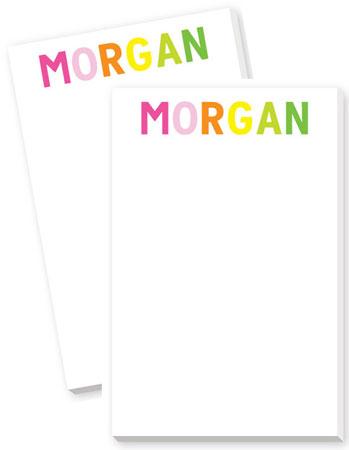Large Notepads by Donovan Designs (Multicolor Spring Jumbo Name) Large Notepads by Donovan Designs (Multicolor Spring Jumbo Name)