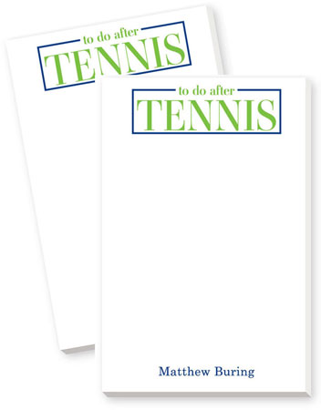 Large Notepads by Donovan Designs (To Do After Tennis)