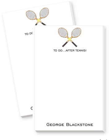 Large Notepads by Donovan Designs (To Do After Tennis - Racquets) Large Notepads by Donovan Designs (To Do After Tennis - Racquets)