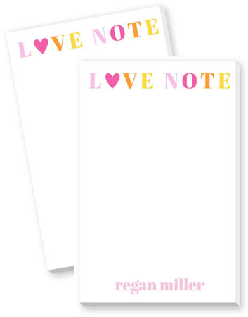 Large Notepads by Donovan Designs (Love Note) Large Notepads by Donovan Designs (Love Note)