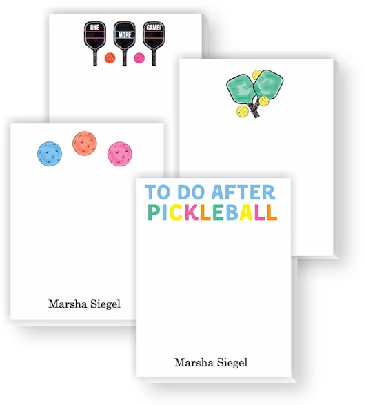 Cute Collection Notepads by Donovan Designs - Pickleball