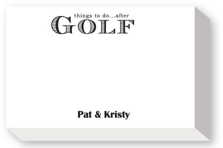 Big & Bold Notepads by Donovan Designs (Golf)