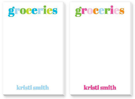 Large Notepad Variety Sets by Donovan Designs (Groceries List)