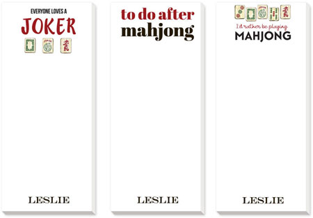Skinnie Notepad Variety Sets by Donovan Designs (Mahjong)