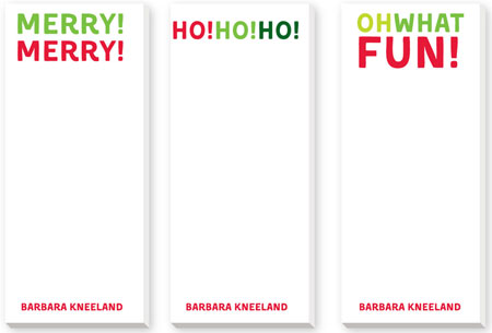 Skinnie Notepad Variety Sets by Donovan Designs (Christmas)