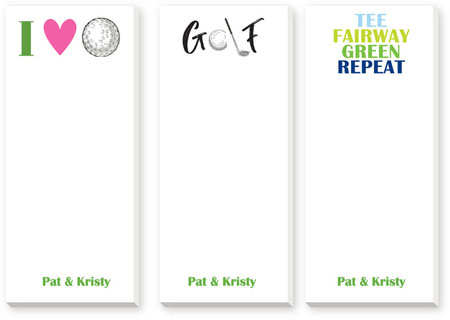 Skinnie Notepad Variety Sets by Donovan Designs (Golf) Skinnie Notepad Variety Sets by Donovan Designs (Golf)