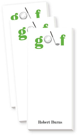 Skinnie Notepads by Donovan Designs (Golf) Skinnie Notepads by Donovan Designs (Golf)
