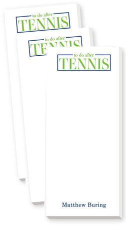 Skinnie Notepads by Donovan Designs (To Do After Tennis)