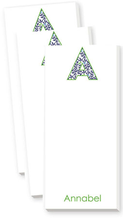 Skinnie Notepads by Donovan Designs (Floral Initial) Skinnie Notepads by Donovan Designs (Floral Initial)