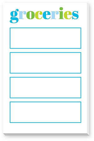 Large Notepads by Donovan Designs (Groceries - Blue Multi)