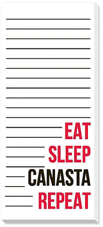 Skinnie Notepads by Donovan Designs (Eat Sleep Canasta Repeat)
