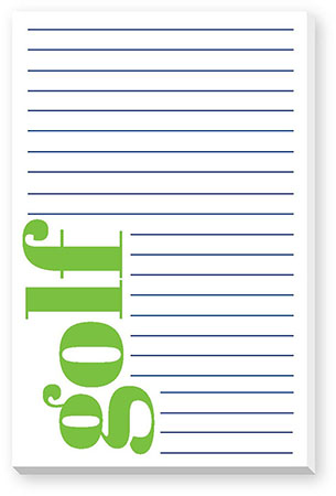 Large Lined Notepads by Donovan Designs (Golf)