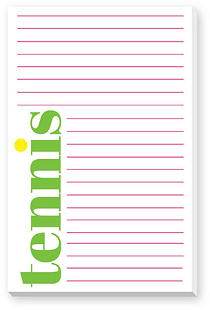 Large Lined Notepads by Donovan Designs (Tennis) Large Lined Notepads by Donovan Designs (Tennis)
