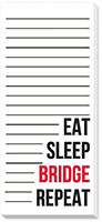 Skinnie Notepads by Donovan Designs (Eat Sleep Bridge Repeat)