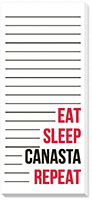 Skinnie Notepads by Donovan Designs (Eat Sleep Canasta Repeat)