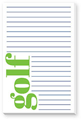 Large Lined Notepads by Donovan Designs (Golf)