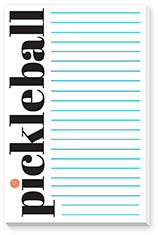 Large Lined Notepads by Donovan Designs (Pickleball)