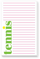 Large Lined Notepads by Donovan Designs (Tennis)