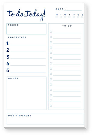 Large Notepads by Donovan Designs (To Do..Today! - Navy & Blue) Large Notepads by Donovan Designs (To Do..Today! - Navy & Blue)
