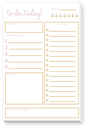 Large Notepads by Donovan Designs (To Do..Today! - Pale Pink & Orange) Large Notepads by Donovan Designs (To Do..Today! - Pale Pink & Orange)