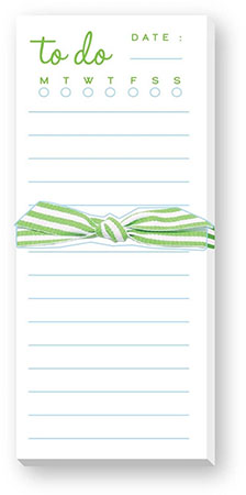 Skinnie Notepads by Donovan Designs (To Do List - Green & Blue)
