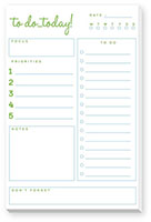 Large Notepads by Donovan Designs (To Do..Today! - Green & Blue)