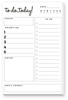 Large Notepads by Donovan Designs (To Do..Today! - Black & Gray)