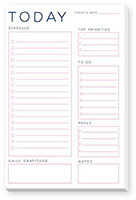 Large Notepads by Donovan Designs (Daily List - Navy & Pale Pink)