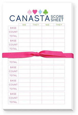 Large Notepads by Donovan Designs (Canasta Score Pad)