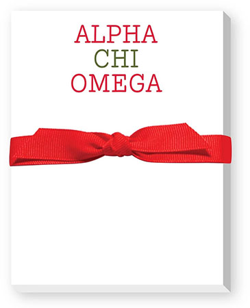 Sorority Mini Note Pads by Donovan Designs (Alpha Chi Omega)