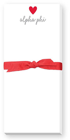 Sorority Skinnie Note Pads by Donovan Designs (Alpha Phi)