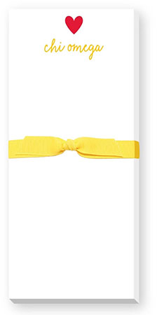 Sorority Skinnie Note Pads by Donovan Designs (Chi Omega)