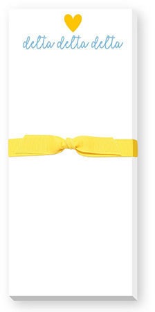 Sorority Skinnie Note Pads by Donovan Designs (Delta Delta Delta)
