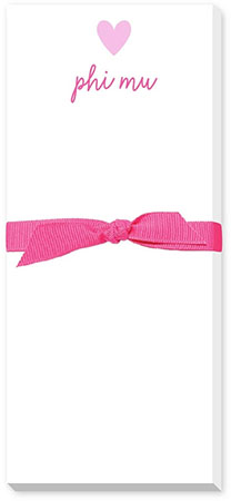 Sorority Skinnie Note Pads by Donovan Designs (Phi Mu)