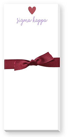 Sorority Skinnie Note Pads by Donovan Designs (Sigma Kappa)