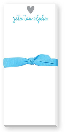 Sorority Skinnie Note Pads by Donovan Designs (Zeta Tau Alpha)