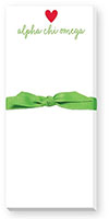 Sorority Skinnie Note Pads by Donovan Designs (Alpha Chi Omega)