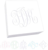 Henley Watercolor Monogram Desk Slab by Embossed Graphics