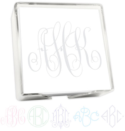 Henley Watercolor Monogram Memo Square by Embossed Graphics