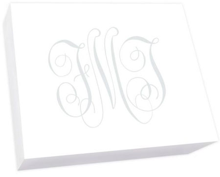 Henley Watercolor Monogram Super Slab - White by Embossed Graphics