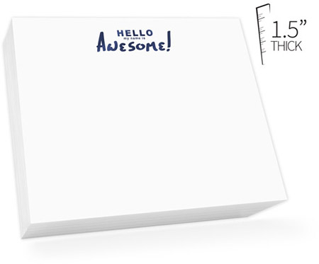 Hello My Name is Awesome Slogan Slab by Embossed Graphics