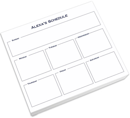 Organize by Day Calendar Super Slab - White by Embossed Graphics Organize by Day Calendar Super Slab - White by Embossed Graphics